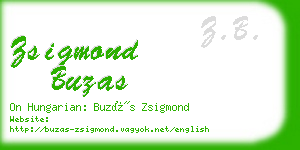 zsigmond buzas business card